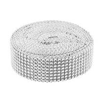 Desk Accessories Promotion Sale! Nomeni 10 Yard Acrylic Rhinestone Diamond Ribbon for Wedding, Birthday Decorations, Home Decor Clearance Sale Silver
