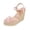 Pink, variant on Pandaie Platform Wedge Sandals for Women 2026 Arch Support Summer Beach Slip on Espadrilles Ankle Buckles Hollow out Knit Walking Shoes Black Size 6