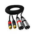 thumbnail image 1 of Cable RCA a XLR Cable de audio HiFi Cable de interconexión Divisor de cables 2 RCA macho a 1m, 1 of 9