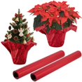 thumbnail image 1 of Cubiertas para macetas Adnee, 2 rollos de papel de aluminio floral, 10 yardas, color rojo, 1 of 7