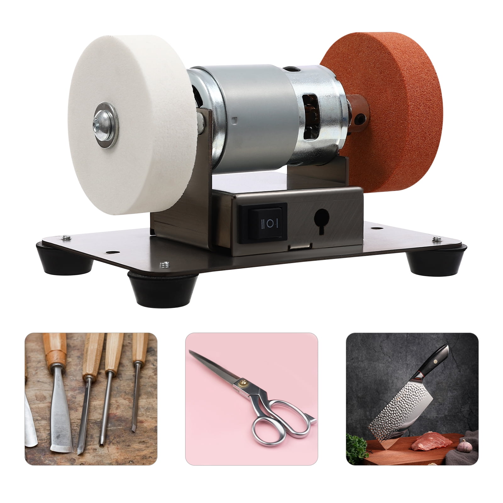 Small Grinder, Electric Benchtop Sander, Adjustable Variable Speed Table Grinder