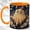 Orange, variant on Leopard Bow Ghost Coffee Mug, Gothic Bat Mug, Ceramic 11 oz