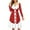 Red Christmas Santa Costume, variant on FKELYI Santa Women Dress Size L Comfortable Red Christmas Dress Women Leisure A Line Swing Skater Twirl Dresses Knee Length