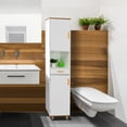 thumbnail image 6 of Hassch Modern 71" Tall Bathroom Cabinet with Drawer, Wooden Corner Storage Cabinet for Kitchen Laundry Room, White, 6 of 8