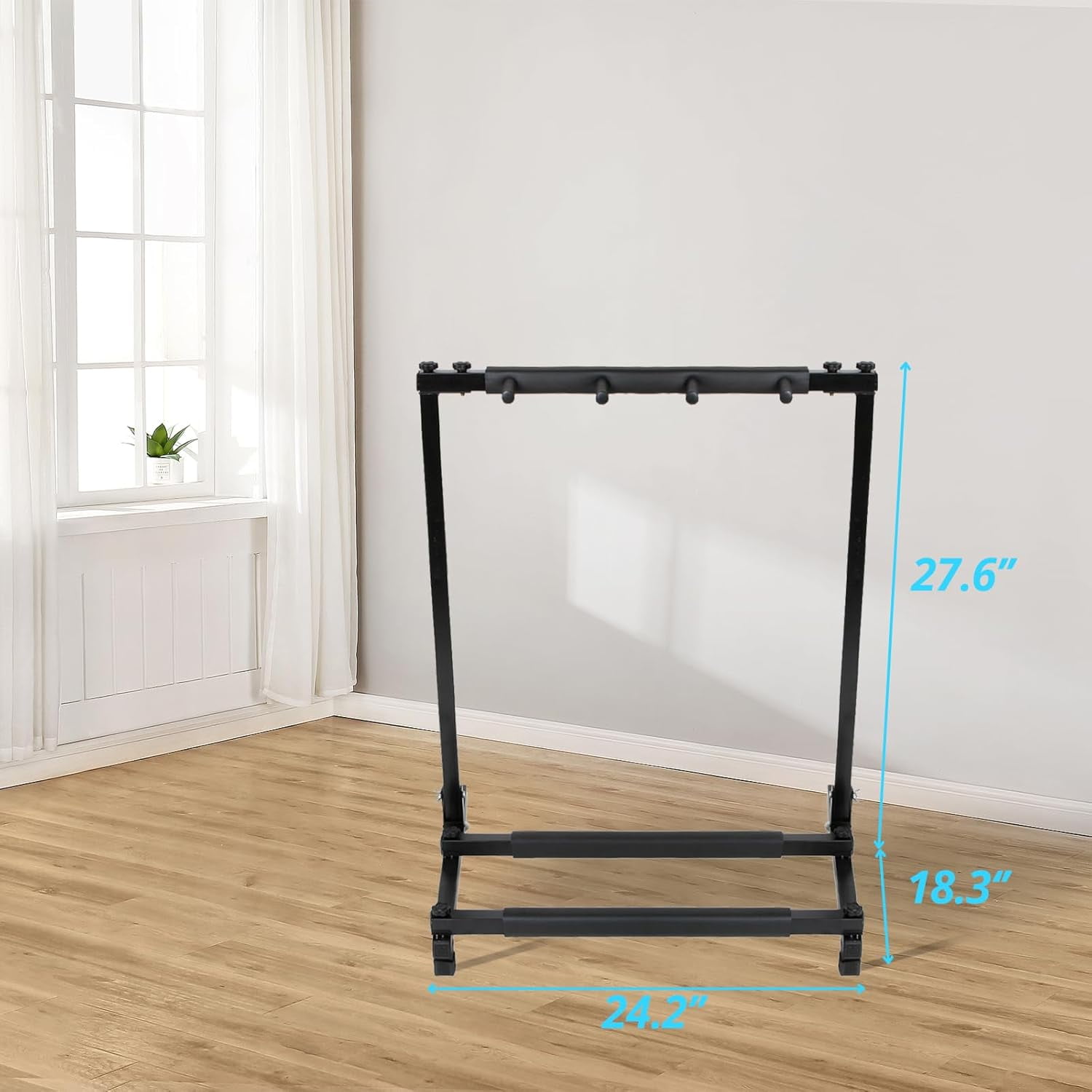 3/5/7/9 Multiple Guitar Stand, Display Rack Guitars & Ukulele & Bass & Banjo Holder for Band, Studio, Home (Square-3 Holder)