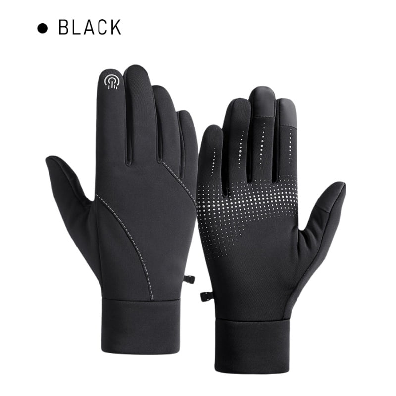 Men Women Thermal Warm Leather Fleece Lined Gloves Insulated Touchscreen Driving 