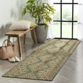 thumbnail image 3 of Well Woven Medusa Cascade Modern Tribal Green 2'7" x 9'10" Runner Indoor Outdoor Rug, 3 of 7