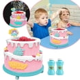 thumbnail image 1 of IMENGL Cake Bubble Machine Children's Toys Fully Automatic Sound And Light Large Bubble Birthday Gift Lighting Musical Plastic Cake Shape Automatic Soap Toy Bubble Machine For Kids 50ml Bubbles for, 1 of 9