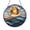 Acrylic 3.5 Inch, variant on Decorative Ocean Sunset Stained Glass Window Hanging with Rolling Waves, Warm Horizon Colors, and Tranquil Seaside Mood