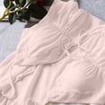 thumbnail image 4 of Lenpel Nightgown with Built in Bra for Women Lace V Neck Spaghetti Strap Sleepwear Mini Dresses Fashion Ruffle Trim House Pajama Dresses, 4 of 7