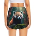 thumbnail image 2 of Lsque Forest Plant Raccoon Printed Women's Running Shorts with Liner Pockets,Elastic Quick Dry Workout Athletic Gym Yoga Shorts,Womens High Waist Shorts-X-Large, 2 of 9