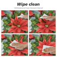 thumbnail image 4 of Nawypu Christmas Snowflake Poinsettia Flower, Elastic Fitted Edged Round Tablecloth Fade Resistant Anti-Shrink Table Cloth Washable Table Cover for Indoor or Outdoor and Anywhere You Wanna use it, 4 of 7