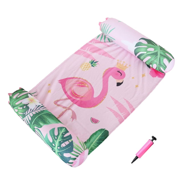 Colchón Aire Inflable Flotante Cómodo Portátil para Piscina Verano (Pink Bird)