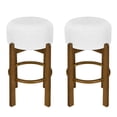 thumbnail image 1 of Vera Tabouret de Bar Rond d'Intérieur, Noyer Foncé, 1 of 10
