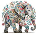 thumbnail image 1 of (CX047) Diamante Parcial Exquisito Elefante Serie Animal Forma Especial Diamante Resina 30*30CM, 1 of 9