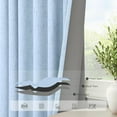 thumbnail image 5 of Total Blackout Baby Blue Linen Curtains 108 Inches Long 2 Panel Set Light Blue Pale Sky Colored Floor to Ceiling Thermal Spring Summer Curtain for Living Room Bedroom Patio Sliding Door Drape Back Tab, 5 of 18