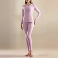 thumbnail image 5 of Ltctricy Women's Plus Size Thermal Underwear Sets Fleece Lined Long Sleeve Shirts and Leggings 2 Piece Base Layer Sets(Pink,4X-Large), 5 of 7