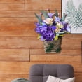 thumbnail image 7 of Veeogra Artificial Floral Wreath,Front Door Wreath,18" Purple Floral Woven Basket Wreath,Rustic Handmade Floral Decor,All Year Round Wreath,Front Door Entryway Decor,Door Wreaths For Spring Summer, 7 of 7