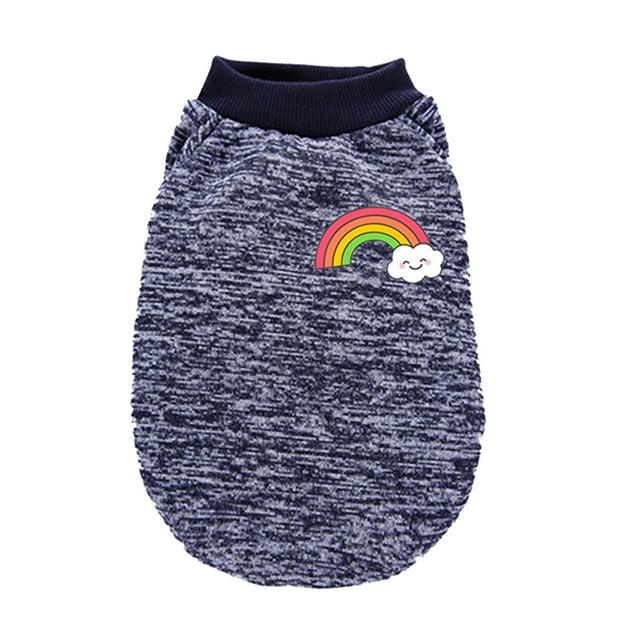 Billuyoard Ropa para perros, suéter para mantener el calor para mascotas, dulce regalo, chaleco transpirable para cachorros, camisa para Ropa para mascotas Azul marino XS