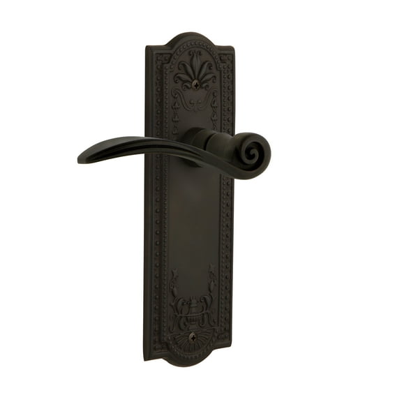 Nostalgic Warehouse Measwn_Psg_234_Nk Swan Passage Door Lever Set - Bronze