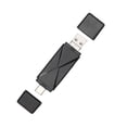 thumbnail image 3 of 3-in-1 USB storage card reader USB C USB 3.0 MICRO USB Portable storage card Memory card reader with 3 connectors Black, 3 of 5