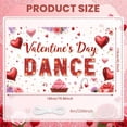thumbnail image 2 of Red Heart Design Valentine Dance Banner Pink Cupcake Pattern Love Display Rose Decor Musical Note Romantic Backdrop for Valentine's Party Dance Evening Romantic Date, 2 of 5