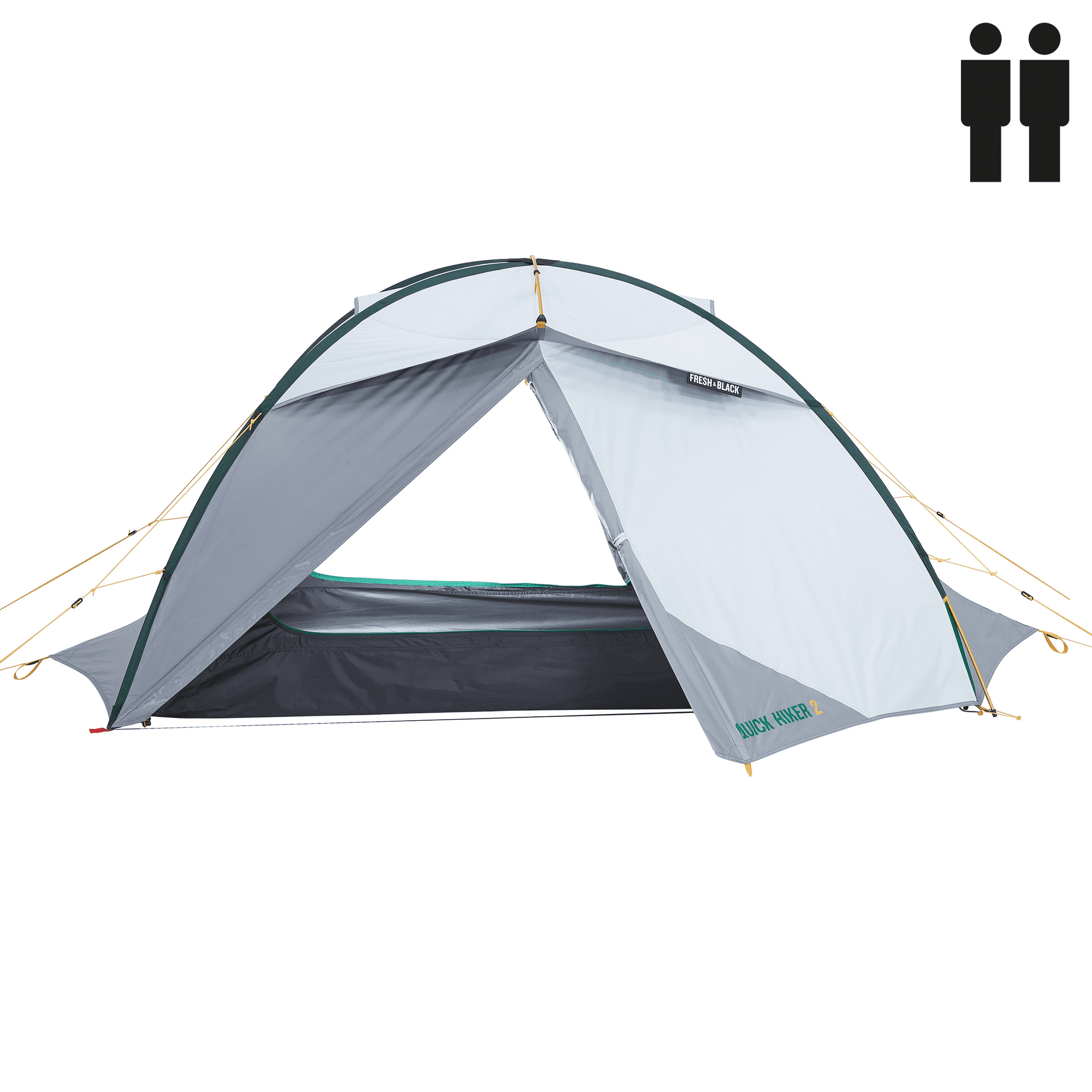 Black, Waterproof Backpacking Tent 
