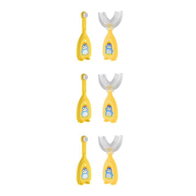 Qarigey 2 uds cepillo de de bebé mordedor portátil de dibujos animados 360 grados en forma de U cepillo de para niños pequeños Type1 NO1 Qarigey CBP192427