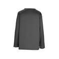 thumbnail image 6 of lcziwo Gray Womens Sherpa Lined Sweatshirts with Kangaroo Pocket Solid Casual Crewneck Pullover Long Sleeve Tops Fleece Warm Loungewear L, 6 of 7