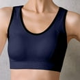 thumbnail image 2 of Sngxgn Women's Sports Bra Strap Cotton Sports Bra with Medium Support(Navy,L), 2 of 4