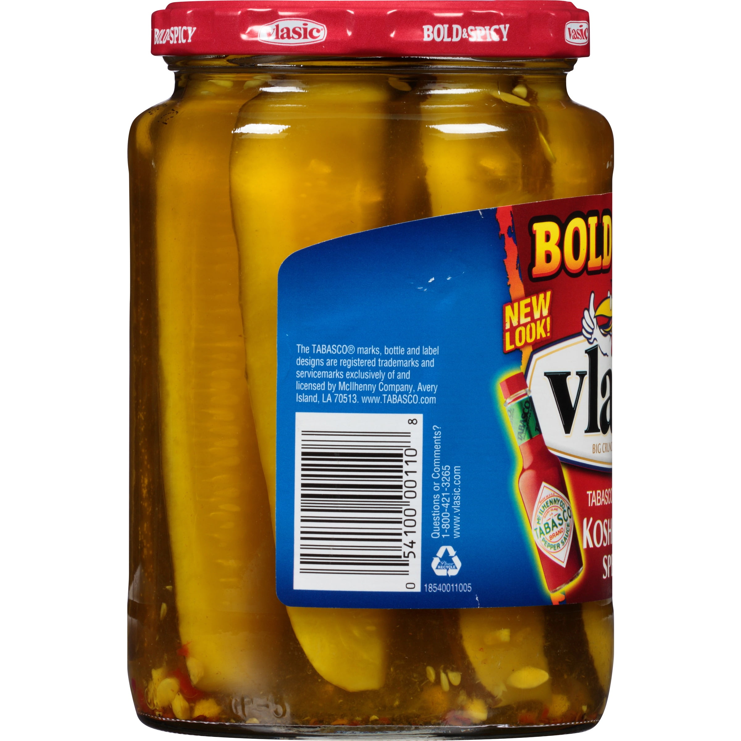Vlasic Kosher Dill Spears Tabasco Flavored Pickles 24 Fl Oz 6 PACK