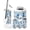 Color 2, variant on Bathroom Accessory Set 6 Piece Mountain Landscape Sun Birds Evergreen trees Mist Watercolor Nature Trash can, Toothbrush Holder, Toothbrush Cup, Soap Dispenser, Soap Dish, Toilet Brush Holder