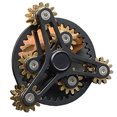 thumbnail image 2 of Pure Brass Fidget Spinner Gears Linkage Fidget Gyro Toy Metal Diy Hand Spinner gira Bitopbi Bitopbi, 2 of 2