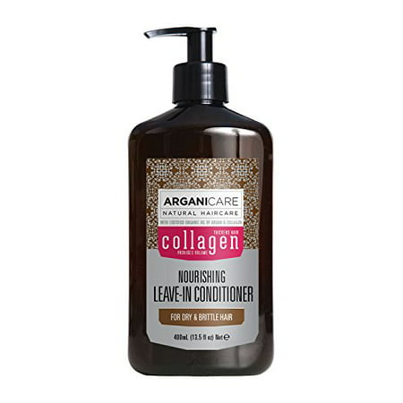 Arganicare Nourishing Collagen Leave In Conditioner with Certified Oil of Argan for dry and brittle hair 13.5 fl.