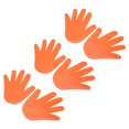 thumbnail image 3 of Juego de 3 pares para deportes y educación preescolar, ideal para jardín de infantes, marcadores de piso con huellas de manos de PVC antideslizantes de color naranja, 3 of 8