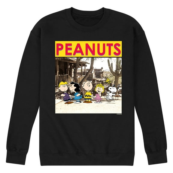 Peanuts - Explorer Snoopy Men's Long Sleeve Adventurous Camper Fleece Sweatshirts