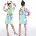 thumbnail image 4 of Albornoz de franela con capucha para bebé, camisón de unicornio, ropa de dormir para niños y niñas, pijamas de animales, ropa de casa para niños, nuevo, Invierno, 4 of 4