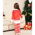 thumbnail image 6 of WIBACKER Kids Christmas Snowflake Reindeer Pajamas Long Sleeve Holiday Pjs Set Toddler Boys Girls Xmas Jammies 2-14 Years, 6 of 8