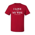 thumbnail image 2 of I Love My Wife Lets Me Go Hunting Hunting Men's Graphic T-Shirt, Red, Medium, 2 of 3