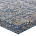 thumbnail image 5 of Modway Minu Distressed Floral Lattice 5x8 Area Rug in Blue Gray, Yellow and Orange, 5 of 8