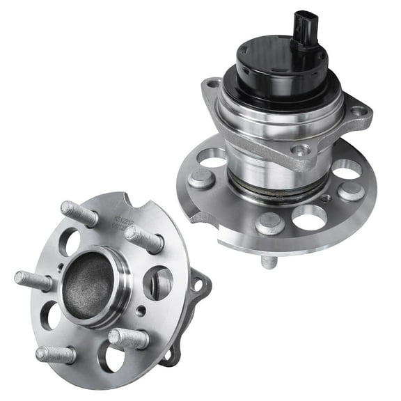 Detroit Axle - Rear 2pc Wheel Bearing Hubs for 2WD 1996-2005 Toyota RAV4, 2 Wheel Bearing and Hubs Assembly 1997 1998 1999 2000 2001 2002 2003 2004 Replacement
