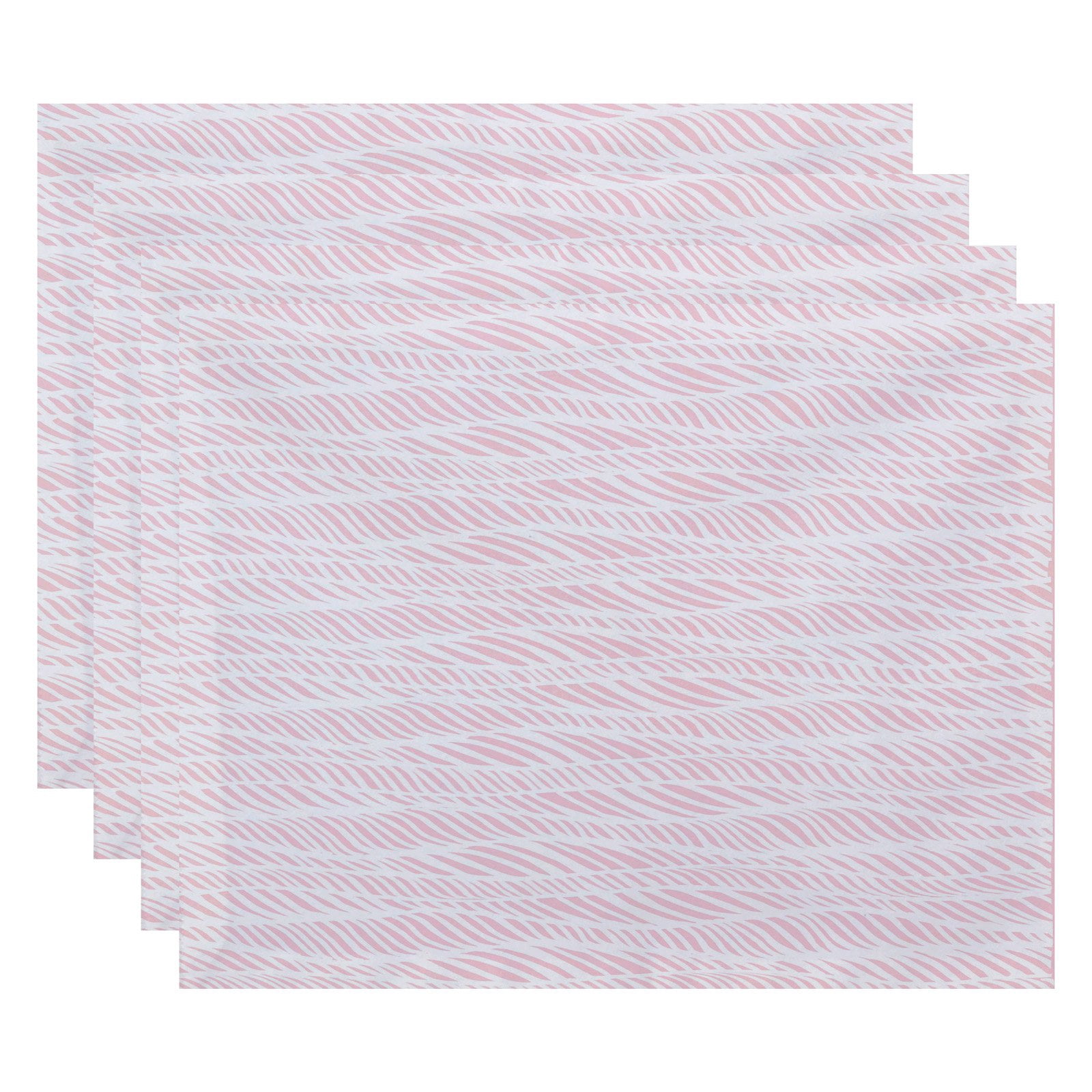 Simply Daisy 18" x 14" Rolling Waves Geometric Print Placemat, Set of 4
