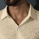 thumbnail image 4 of Blusa y camisa de manga corta con cuello vuelto para hombre, camisa de manga corta con botones y solapa de color liso, blusa para hombre, 4 of 6