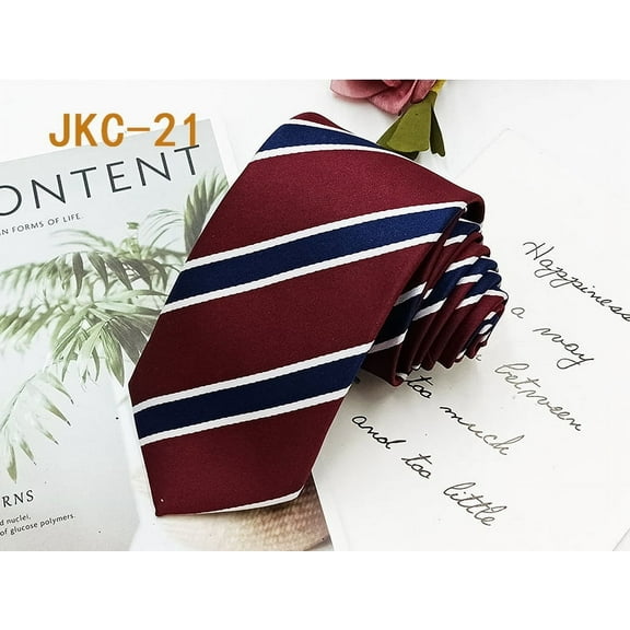 Men's Classic Stripe Jacquard Woven Silk Tie Formal Party Suit Necktie