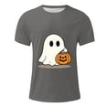thumbnail image 4 of Handshe T-Shirt à Col Rond à Manches Courtes pour Homme à Thème d'Halloween - Blouse Décontractée Stylée, 4 of 5