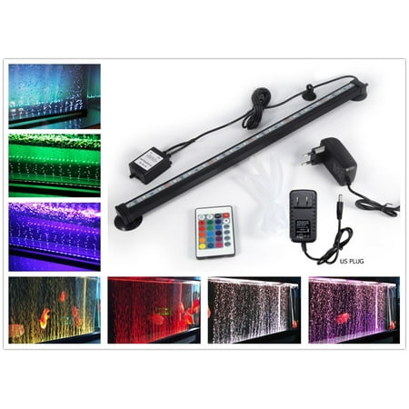 Fish Bubble Lamp IP68 LED Underwater Submersible Fish Tank Light Color Changing Aquarium Air Bubble Lamp Making Oxygen for Fish Tank ()