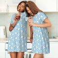 thumbnail image 4 of Sikiie Cute Teeth Print Women's Short-sleeved Nightdress, Round Neck Pullover Nightdress Pajamas Summer Home Wear, 4 of 6