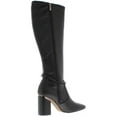 thumbnail image 2 of Franco Sarto Women's Roxanne Leather Square Toe Knee High Fashion Boots Black Size 8 M, 2 of 2