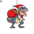 thumbnail image 2 of Hariumiu Christmas Tree Ornaments Dinosaur Christmas Tree Pendant Decoration Eco-friendly Acrylic Ornaments for Festive Holiday Decor Dinosaur Christmas, 2 of 8