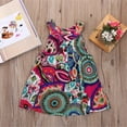 thumbnail image 2 of CNKOO Robe Sans Manches pour Bébé Fille Imprimé Bohème Robe d'Été Vêtements Verts 2-3 Ans, 2 of 5